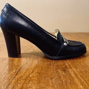 Michael Kors Black Leather Women’s Size 9M Classic Pump Lainey Dress Work Shoes